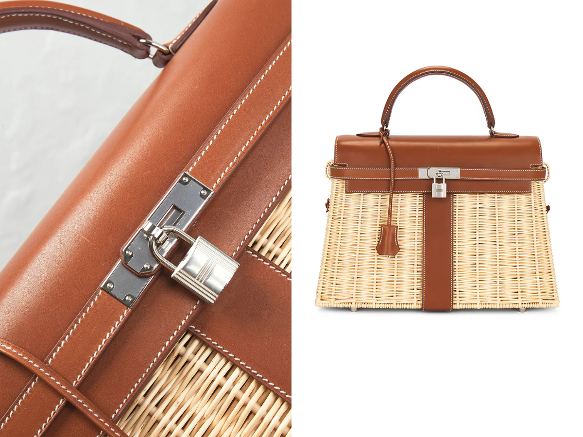 Hermès Birkin Picnic 25 Handbag Barenia Rattan, avaliada em 92,716 dólares - Foto: Reprodução