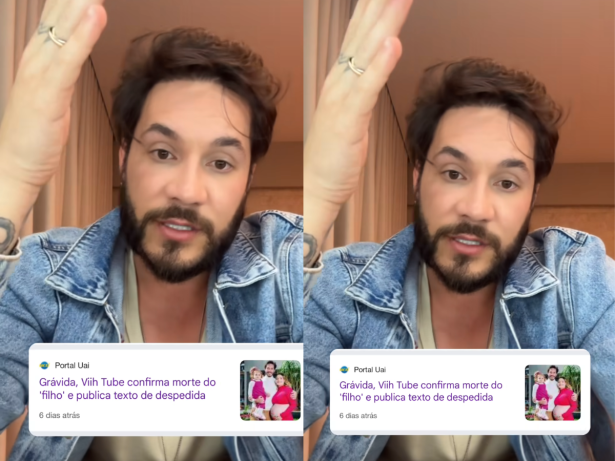 Eliezer se pronuncia após fake news sobre gravidez de Viih Tube: “Vontade de chorar”