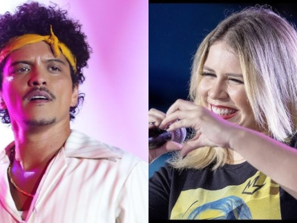 Bruno Mars emociona público brasiliense com homenagem a Marília Mendonça