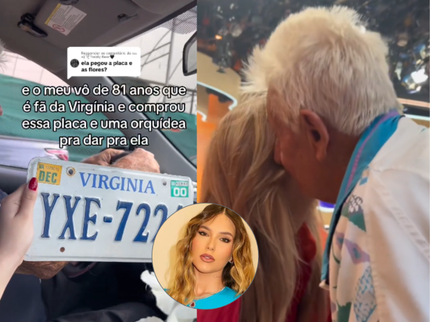 Fofura! Vovô de 81 anos realiza sonho e encanta Virginia em gravação