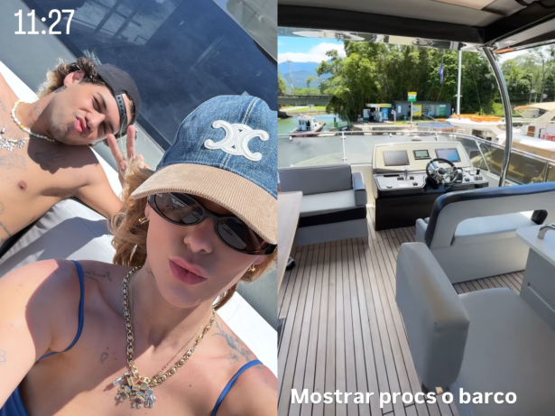 Ofurô e suítes: Virginia leva a família para passear em barco luxuoso em Mangaratiba