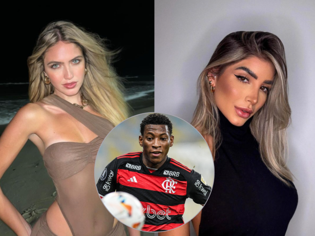 Jogador do Flamengo é flagrado aos beijos com modelo e trai namorada