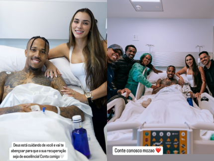 Éder Militão passa por cirurgia no joelho e recebe apoio da esposa Tainá Castro