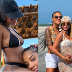 Ludmilla abre álbum de fotos e posa abraçada à barriga de Brunna Gonçalves