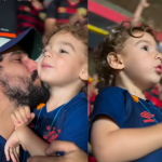 Renato Góes compartilha 1ª vez do filho em estádio e encanta web