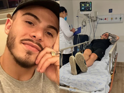 Thomaz Costa é internado às pressas com dores e pode passar por cirurgia