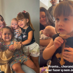 Maria Alice, filha de Virginia, chora e diz que quer morrer na cruz como Jesus