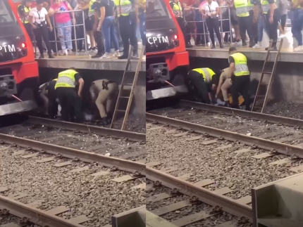 Homem é socorrido após cair no vão entre trem e plataforma na estação Brás