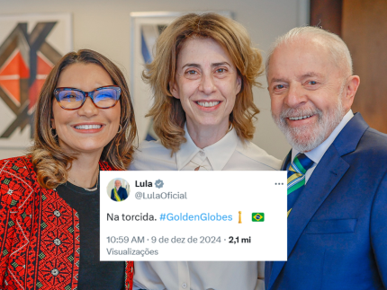 Lula celebra indicação de Fernanda Torres e “Ainda Estou Aqui” no Globo de Ouro