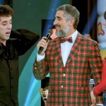 Marcos Mion se emociona com filho no Caldeirão de Natal e faz declaração para esposa