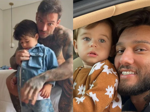 Alerta fofura! Lucas Lucco encanta com momento especial ao lado do filho Luca