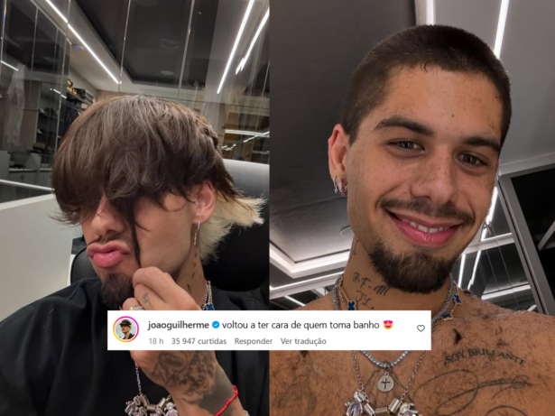 João Guilherme brinca com novo visual de Zé Felipe: “Cara de quem toma banho”