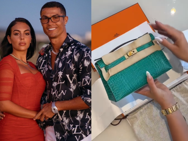 Feliz no simples! Georgina, esposa de Cristiano Ronaldo, se presenteia com bolsa de luxo