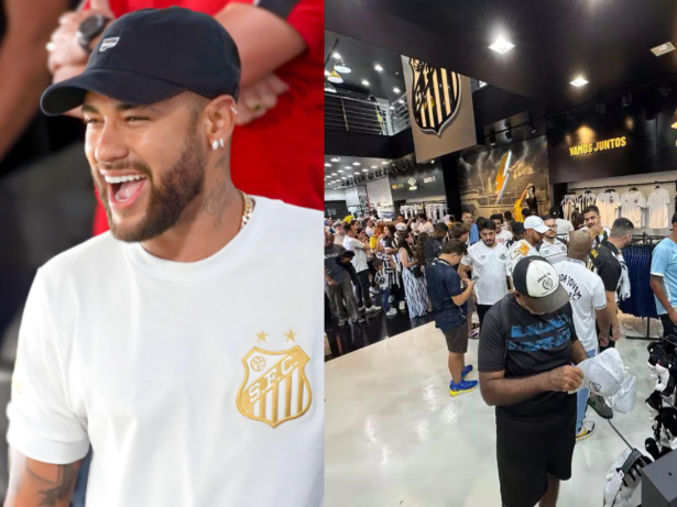 Já acabou! Camisas de Neymar esgotam e torcedores disputam até o mostruário