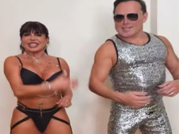 Gretchen dança com o marido ao som de Leo Santana