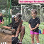 De volta ao Brasil, Virginia mostra 1ª aula de futebol da filha Maria Alice