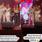 Viih Tube e Eliezer apresentam filho em igreja após melhora de saúde: “Livramento”