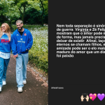“O amor pode mudar de forma”, compartilha Virginia em post sobre separação
