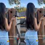 Esposa de Amado Batista reforma cerca em fazenda e diz: “Orgulho da minha essência”