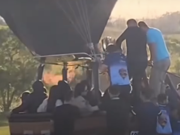 Vídeo mostra que balão apresentou problemas na decolagem antes de cair em SC