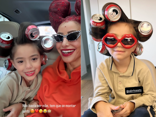 Cabelo Maluco: Sabrina Sato se empolga e faz produção para acompanhar filha na escola