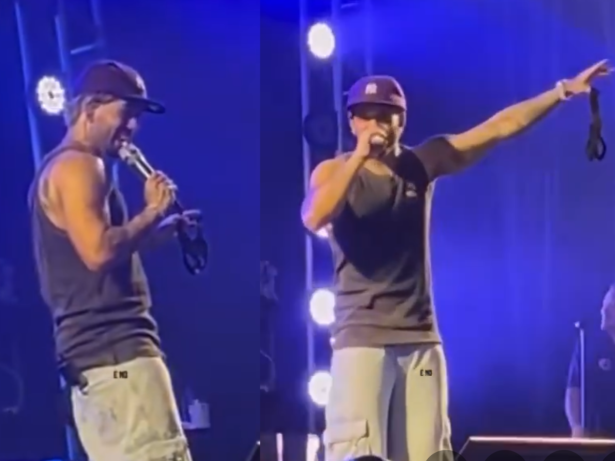 Zé Felipe ganha calcinha de fã durante show e reage: “É usada?”