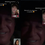 Após negar crise, mulher de Amado mostra chamada de vídeo com cantor: “Saudade”