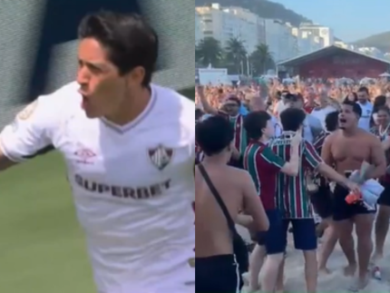 Explosão tricolor: gol de Cano faz Copacabana estremecer com Fluminense no Mundial