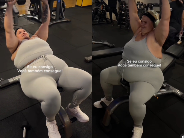 Thais Carla mostra treino após perder 52 kg e diz: “Quero ver acompanhar”