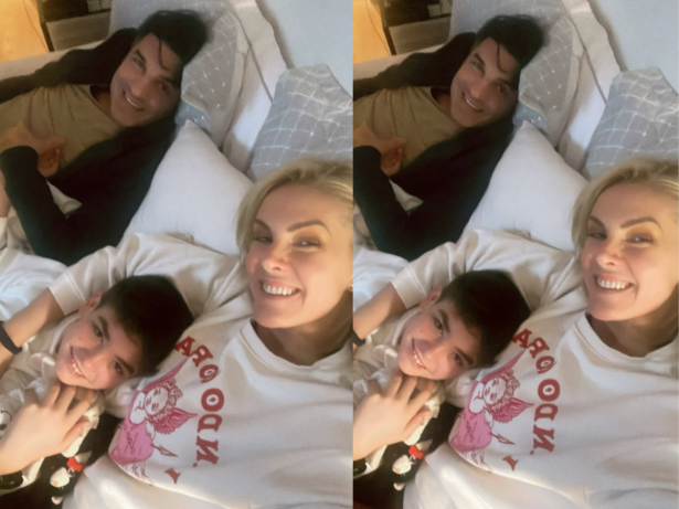 Recuperação em família! Edu Guedes surge em registro com Ana Hickmann e o enteado