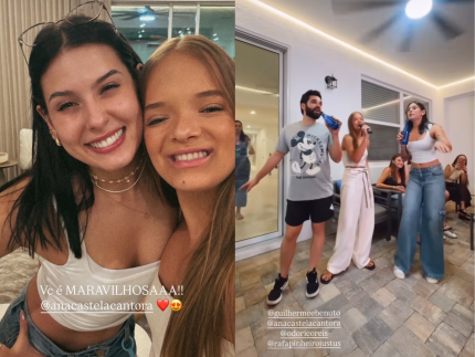 Rafa Justus visita casa de Ana Castela em Orlando e canta no karaokê: “Que honra”
