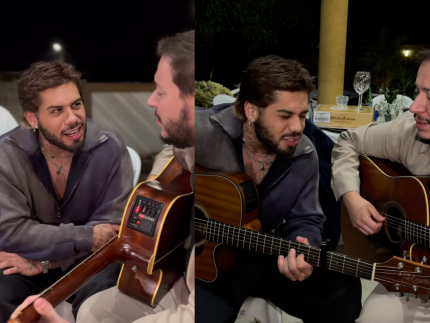 Ele voltou! Zé Felipe canta sertanejo raiz e amigos brincam: “Velho testamento”