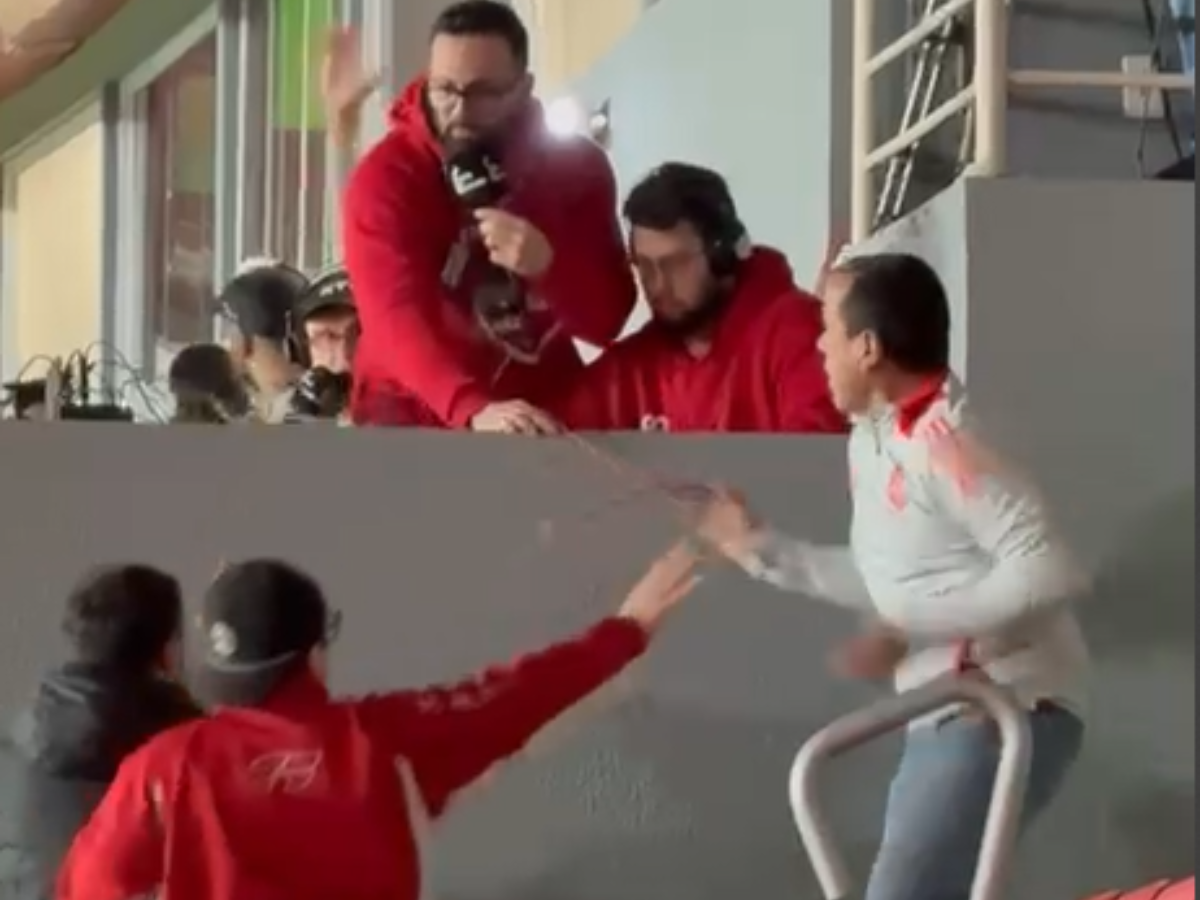 Torcedores do Inter danificam equipamentos de jornalistas após eliminação no Beira Rio/Reprodução