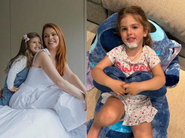 Bárbara Evans mostra momento em que filha de 4 anos sofre acidente doméstico
