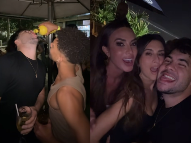 Muitos shots e animação: elenco do “Dança dos Famosos” confraterniza após gravação