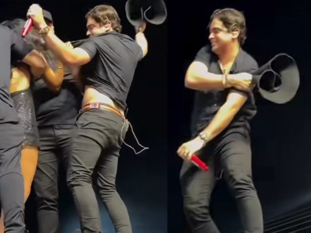 Fã invade palco e morde Natanzinho Lima em show: “Você está me machucando”