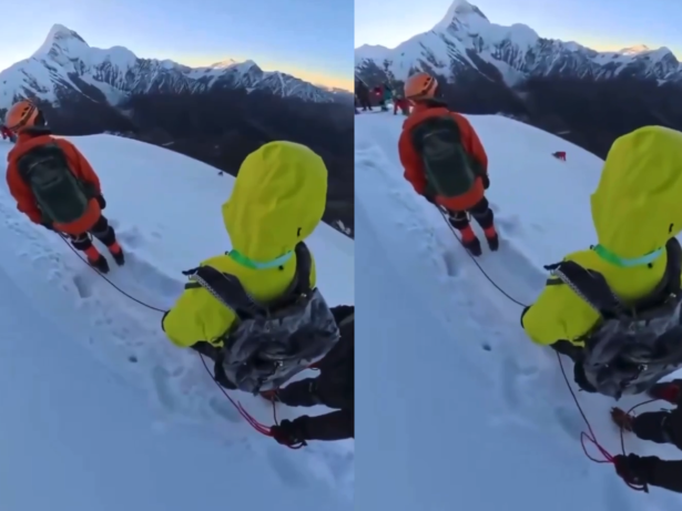 Turista morre ao tentar selfie durante escalada no Monte Nama Feng, na China