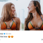 Olha eles! Vini Jr. deixa comentário em foto de Virginia em Madrid, Espanha
