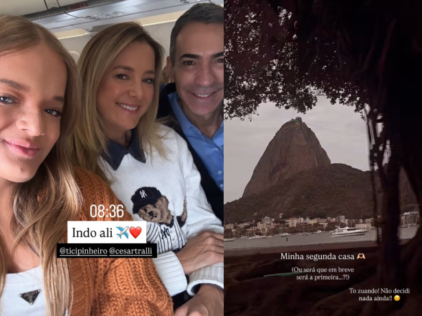 Rafa Justus viaja com Tralli e Ticiane para o RJ e faz mistério sobre mudança