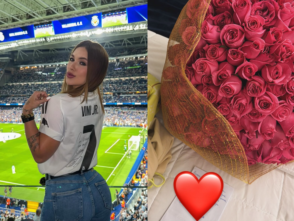 Virginia ganha buquê após post de Vini com música; web nota “JR” no bilhete