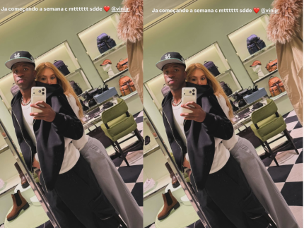 Virginia se declara para Vini Jr. nas redes sociais: “Começando a semana com muita saudade”