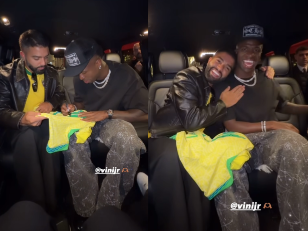 Vini Jr. presenteia amigo de Virginia com camisa da Seleção autografada: “Tremendo”