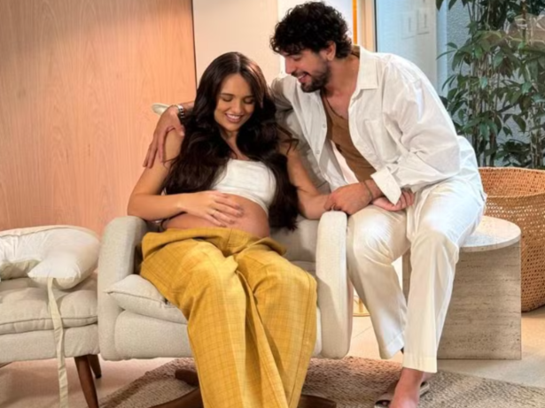 Rafa Kalimann e Nattan fazem curso para futuros pais, com manual de sobrevivência aos primeiros meses