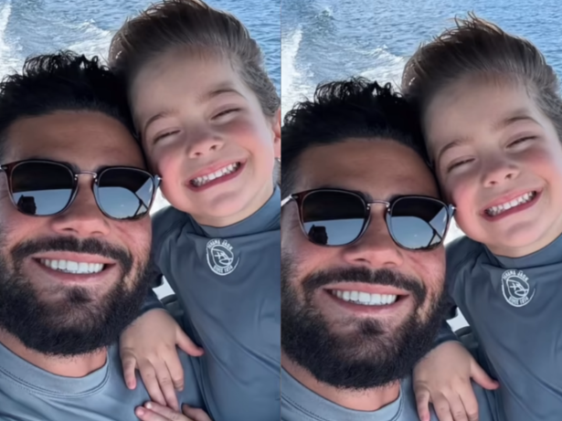 Filho de Henrique, dupla de Juliano, viraliza por semelhança inusitada com o pai