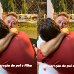 Momento pai e filho: Poliana mostra troca de carinho entre Leonardo e Zé Felipe