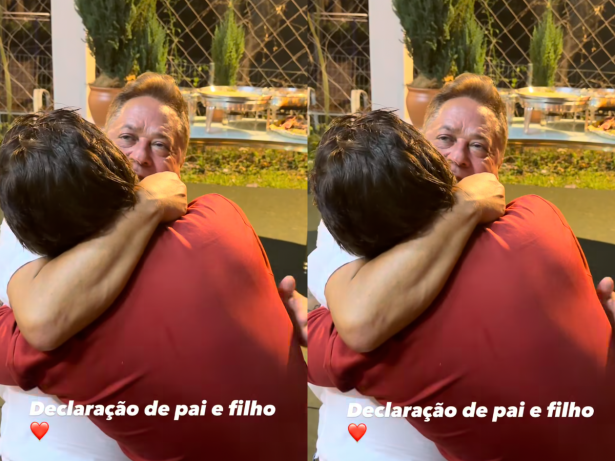Momento pai e filho: Poliana mostra troca de carinho entre Leonardo e Zé Felipe