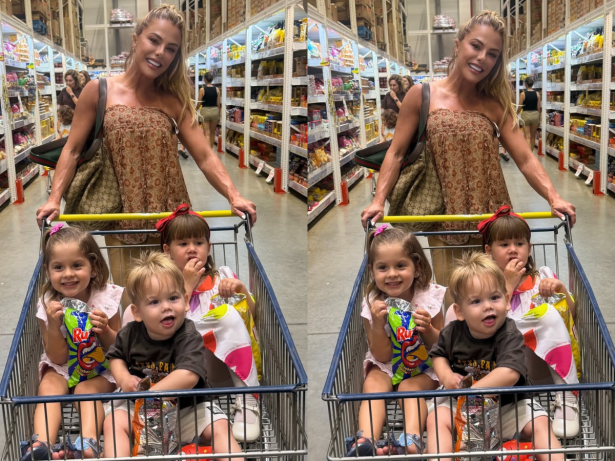 Poliana leva filhos de Virginia e Zé Felipe para passeio no mercado: “Momento cheio de afeto”