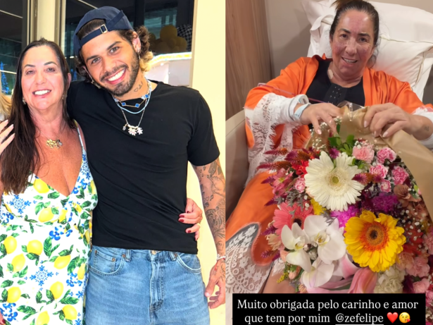 Mãe de Virginia recebe flores do ex-genro, Zé Felipe, após procedimentos cirúrgicos