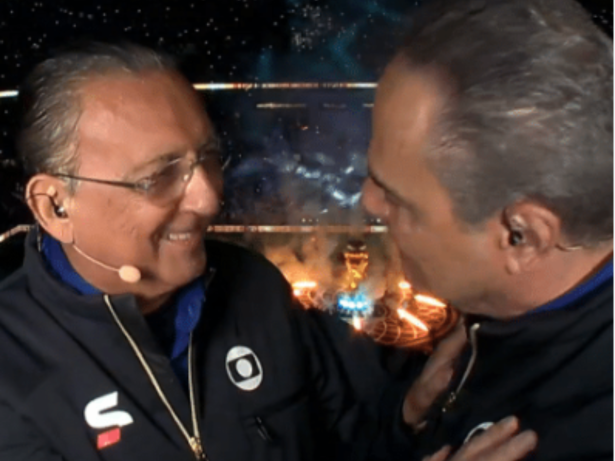 Galvão Bueno manda recado emocionante a Luís Roberto, afastado por questões de saúde