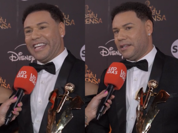 Tiago Barnabé celebra prêmio no “Troféu Imprensa” e o dedica à Eliana: “Amizade continua”